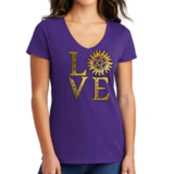 Supernatural Love Fitted V-Neck Tee - Picture 5 of 5